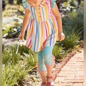 NWOT Matilda Jane Lots Of Dots Brilliant Daydream Let's Ruffle Leggings Size 10